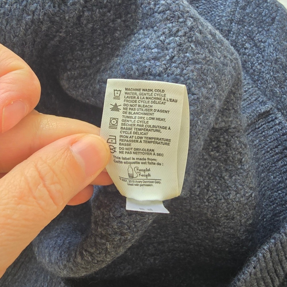 Wind River Mens XL Shawl‎ Collar Cable Knit Sweater Blue - Picture 13 of 14